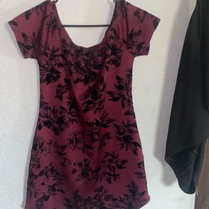 Burgundy dress